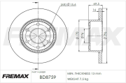 BD-8759 Brzdový kotouč FREMAX