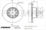 BD-8764 Brzdový kotouč FREMAX