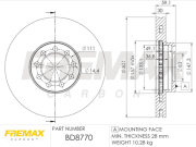 BD-8770 Brzdový kotouč FREMAX