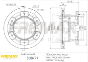 BD-8771 Brzdový kotouč FREMAX