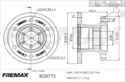 BD-8775 FREMAX brzdový kotúč BD-8775 FREMAX