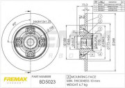 BD-5023 Brzdový kotouč FREMAX