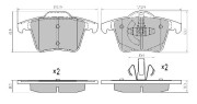 FBP-1505 Sada brzdových destiček, kotoučová brzda FREMAX