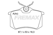 FBP-2597 Sada brzdových destiček, kotoučová brzda FREMAX