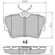 FBP-1152 Sada brzdových destiček, kotoučová brzda FREMAX