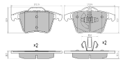 FBP-1505 Sada brzdových destiček, kotoučová brzda FREMAX