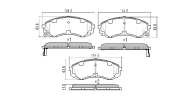 FBP-1711 Sada brzdových destiček, kotoučová brzda FREMAX