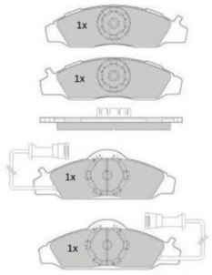 FBP-1757 Sada brzdových destiček, kotoučová brzda FREMAX