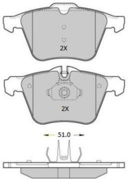 FBP-1811 Sada brzdových destiček, kotoučová brzda FREMAX