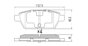 FBP-1845 Sada brzdových destiček, kotoučová brzda FREMAX