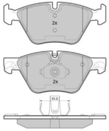 FBP-1853 Sada brzdových destiček, kotoučová brzda FREMAX