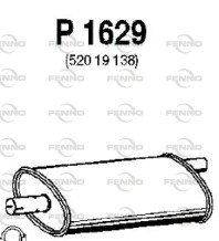 P1629 FENNO stredný tlmič výfuku P1629 FENNO