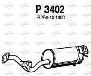 P3402 Střední tlumič výfuku FENNO
