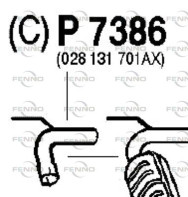 P7386 Výfuková trubka FENNO