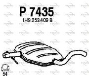 P7435 FENNO stredný tlmič výfuku P7435 FENNO