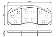 ACV055HD Sada brzdových destiček, kotoučová brzda COMLINE