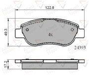 ADB01738 COMLINE sada brzdových platničiek kotúčovej brzdy ADB01738 COMLINE