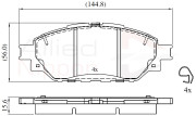 ADB02305 COMLINE sada brzdových platničiek kotúčovej brzdy ADB02305 COMLINE