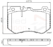 ADB02347 COMLINE sada brzdových platničiek kotúčovej brzdy ADB02347 COMLINE