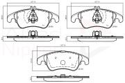 ADB06037 COMLINE sada brzdových platničiek kotúčovej brzdy ADB06037 COMLINE