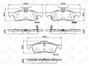 ADB32204 COMLINE sada brzdových platničiek kotúčovej brzdy ADB32204 COMLINE