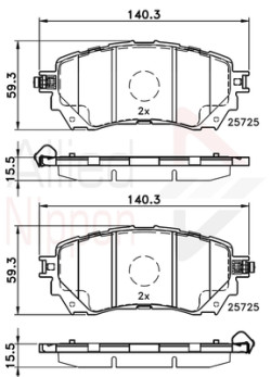 ADB32237 COMLINE sada brzdových platničiek kotúčovej brzdy ADB32237 COMLINE