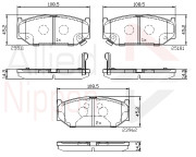 ADB32245 COMLINE sada brzdových platničiek kotúčovej brzdy ADB32245 COMLINE