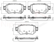 ADB32386 COMLINE sada brzdových platničiek kotúčovej brzdy ADB32386 COMLINE