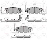 ADB3835 COMLINE sada brzdových platničiek kotúčovej brzdy ADB3835 COMLINE