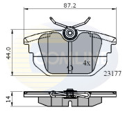 CBP01012 Sada brzdových destiček, kotoučová brzda Comline COMLINE