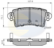 CBP01036 Sada brzdových destiček, kotoučová brzda Comline COMLINE