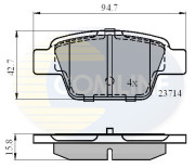 CBP01039 Sada brzdových destiček, kotoučová brzda Comline COMLINE