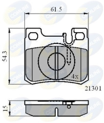 CBP01067 COMLINE sada brzdových platničiek kotúčovej brzdy CBP01067 COMLINE