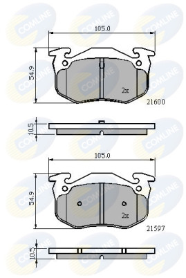 CBP01080 Sada brzdových destiček, kotoučová brzda Comline COMLINE