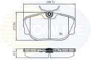 CBP01093 Sada brzdových destiček, kotoučová brzda Comline COMLINE