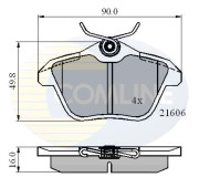 CBP01095 Sada brzdových destiček, kotoučová brzda Comline COMLINE