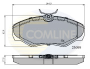 CBP01127 Sada brzdových destiček, kotoučová brzda Comline COMLINE