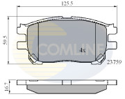 CBP01139 Sada brzdových destiček, kotoučová brzda Comline COMLINE