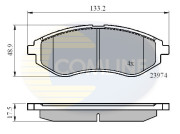 CBP01186 Sada brzdových destiček, kotoučová brzda Comline COMLINE