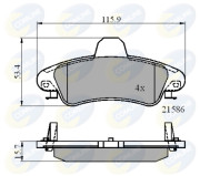 CBP01235 Sada brzdových destiček, kotoučová brzda Comline COMLINE