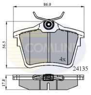 CBP01252 COMLINE sada brzdových platničiek kotúčovej brzdy CBP01252 COMLINE