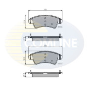 CBP01260 Sada brzdových destiček, kotoučová brzda Comline COMLINE