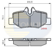 CBP01306 Sada brzdových destiček, kotoučová brzda Comline COMLINE