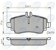 CBP01318 COMLINE sada brzdových platničiek kotúčovej brzdy CBP01318 COMLINE