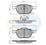 CBP01323 Sada brzdových destiček, kotoučová brzda Comline COMLINE