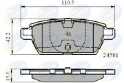 CBP01514 Sada brzdových destiček, kotoučová brzda Comline COMLINE