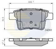 CBP01557 Sada brzdových destiček, kotoučová brzda Comline COMLINE