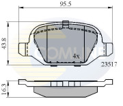 CBP01559 Sada brzdových destiček, kotoučová brzda Comline COMLINE