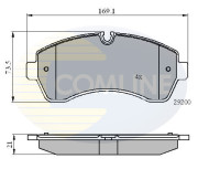 CBP01569 Sada brzdových destiček, kotoučová brzda Comline COMLINE