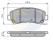 CBP01577 Sada brzdových destiček, kotoučová brzda Comline COMLINE